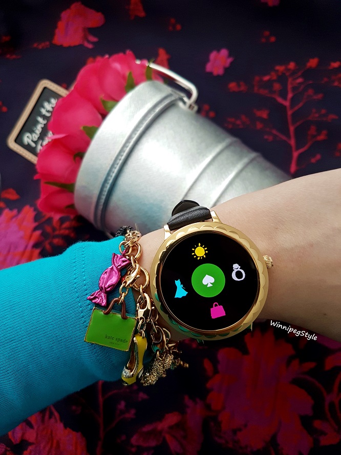 Winnipeg Style, Canadian Fashion blog, Stylist, Kate Spade scallop touchscreen smartwatch watch, wearable tech review, OS by Google, android wear